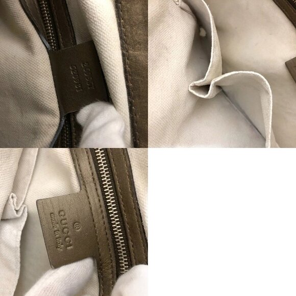 GUCCI GG Logo Canvas Leather Shoulder Tote Bag Brown/2BH2464 - Picture 12 of 12